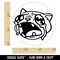 Ugly Crying Cat Watery Eyes Tears Self-Inking Rubber Stamp Crafting Planners